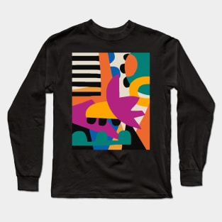 Abstract art 80s style geometric Long Sleeve T-Shirt